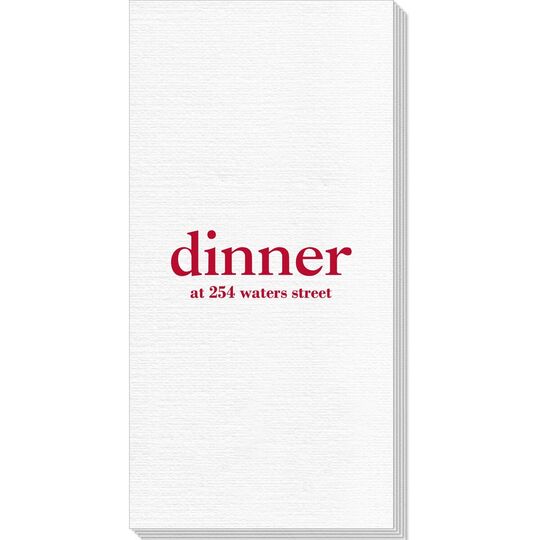Big Word Dinner Deville Guest Towels
